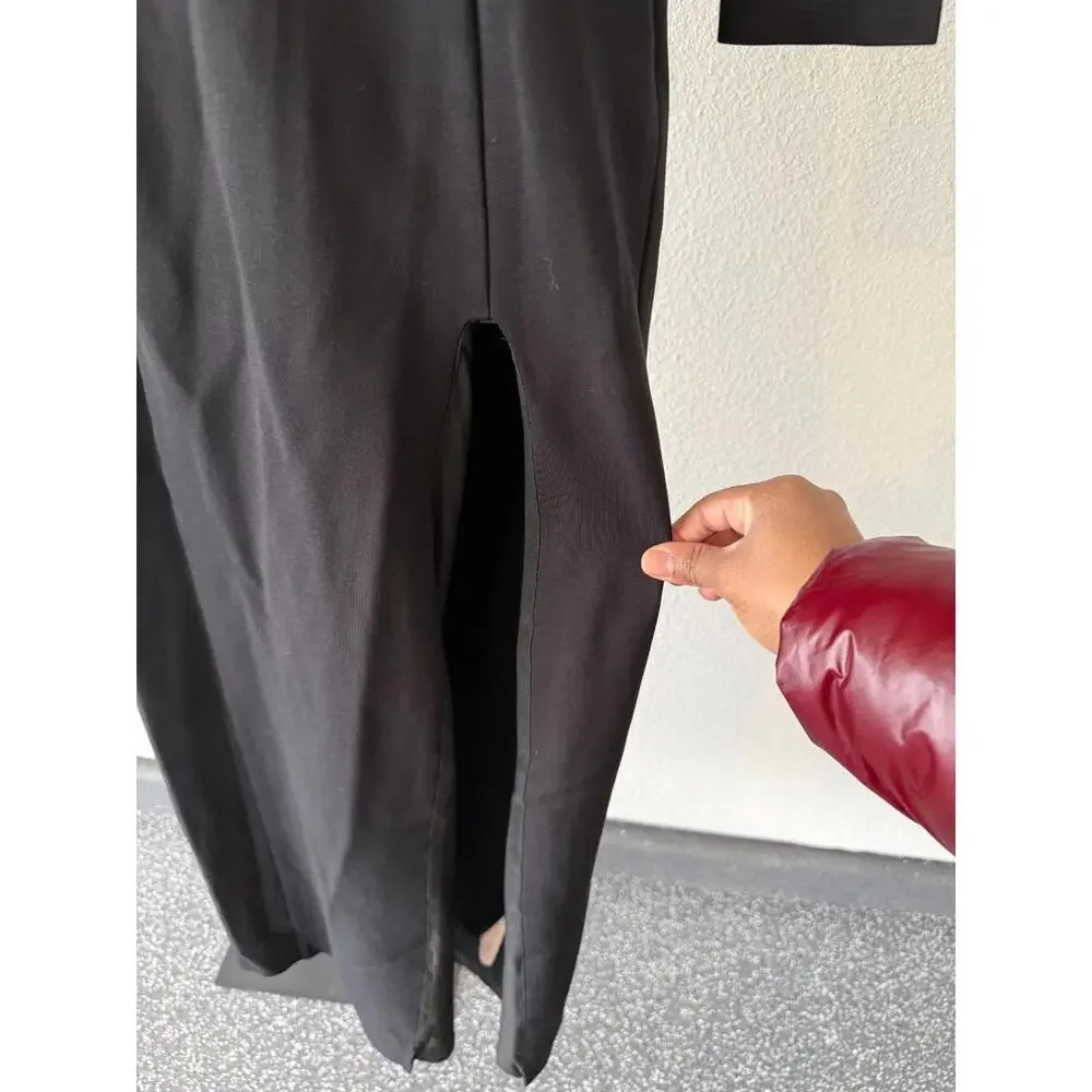 Nicholas Zaire Open Back Long Sleeve Jersey Maxi Dress w/ Slit - Sz 2 - Picture 8 of 15